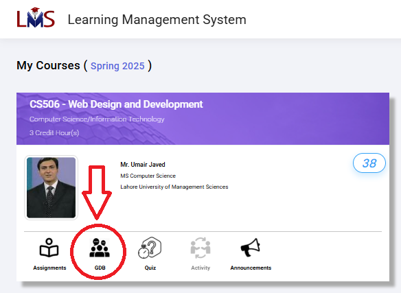 VU Course GDB